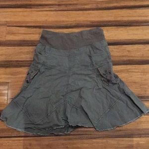 Army green maternity skirt